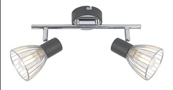 MODO LAMPA SUFITOWA LISTWA 2X40W E14 CZARNY+CHROM
