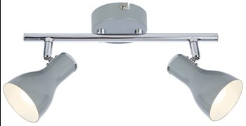 JULIE LAMPA SUFITOWA LISTWA 2X40W E14 SZARY