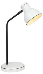 ZUMBA LAMPKA GABINETOWA SZTYCA PROSTA 1X40W E14 BIAŁY+CZARNY