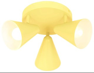 AMOR LAMPA SUFITOWA PLAFON 3X40W E14 BANANOWY