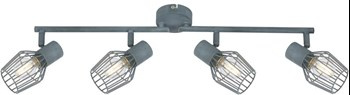 VIKING LAMPA SUFITOWA LISTWA 4X40W E14 SZARY