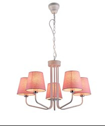 LAMPA WISZĄCA YORK 5 BIAŁY RÓŻOWY