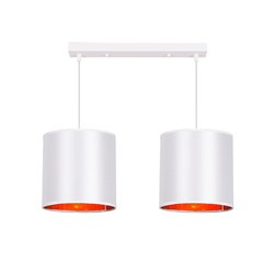 Atlanta lampa wisząca biały 2x40w e27 abażur biały