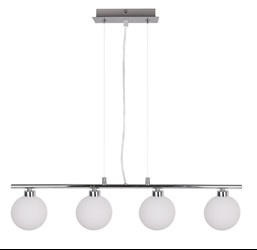 Raisa lampa wisząca chromowy 4x40 g9 klosz biały