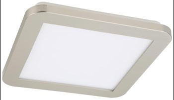 NEXIT LAMPA SUFITOWA PLAFON 22,5X22,5 12W LED IP44 SATYNA+BIAŁY 3000K