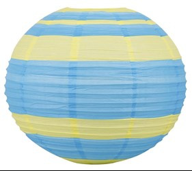 ABAŻUR PAPIEROWY-KOKON 50 NIEBIESKO-ZIELONY