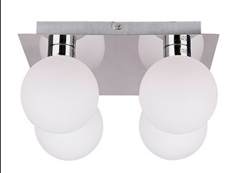 Oden lampa sufitowa chromowy 4x40w g9 klosz biały