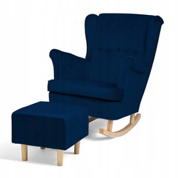 Uszak Bujany Granatowy + Poduszka + Podnóżek Nieotwierany