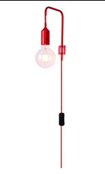 KINKIET LAREN 1 CZERWONY