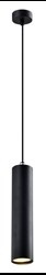 Tubo lampa wisząca czarny 1x25w gu10 klosz 25cm czarny