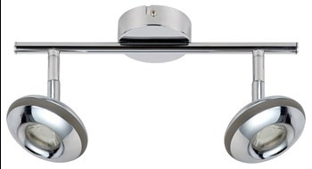 SKIPPER LAMPA SUFITOWA LISTWA 2X6W LED COB GŁÓWKA OKRĄGŁA 1E Z PRZEGUBEM KD SYSTEM CHROM