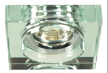 SS-16 CH/WH MR16 CHROM oczko sufitowe lampa sufitowa. STROP. STAŁA KWADRATOWA SZKŁO BEZBARWNE