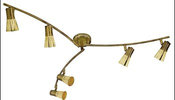 LAMPA ARENA LISTWA 6x40W R50 E14 ZŁOTO PATYNA