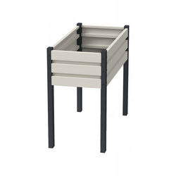 Warzywnik z Dnem 100x50x90 Biały Ogrodowy na Podwyższeniu + PIANKA