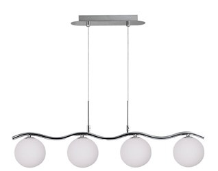 Ramon lampa wisząca chromowy 4x40w g9 klosz biały