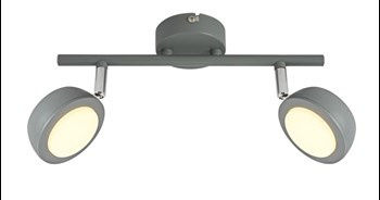 MILD LAMPA SUFITOWA LISTWA 2X6W LED SZARY 3000K