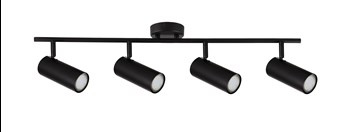 Colly lampa sufitowa czarny 4x15w gu10 klosz czarny