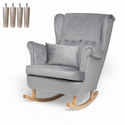 Uszak Bujany Szary + Poduszka + Nogi