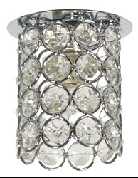 OPRAWA STROPOWA DEKORACYJNA SK-73 CH/TR G9 CHROM 1X40W G9 KRYSZTAŁ TRANSPARENT
