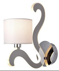 AMBROSIA 1 LAMPA KINKIET 1X40W E14 + 6W LED CHROM