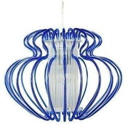 IMPERIA LAMPA WISZĄCA 1X60W E27 450X330 MAŁA NIEBIESKA PROMOCJA
