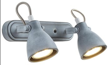 ASH LAMPA SUFITOWA LISTWA 2X40W GU10 SZARY MAT