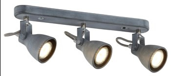 ASH LAMPA SUFITOWA LISTWA 3X40W GU10 SZARY MAT