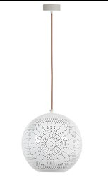 BENE LAMPA WISZĄCA 25 KULA S 1X60W E27 AŻUROWY BIAŁY