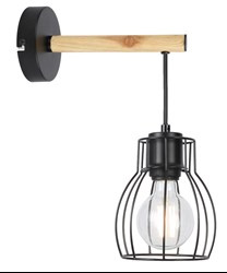 BERNITA LAMPA KINKIET 1X60W E27CZARNY