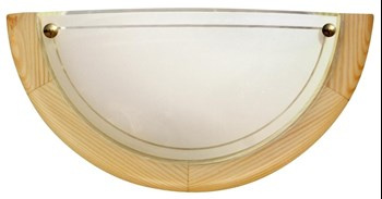 1030 LAMPA SUFITOWA PLAFON1/2 DREWNO STANDARD 1X60W E27 SOSNA