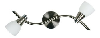 SELIA LAMPA SUFITOWA LISTWA 2X40W G9 NIKIEL MAT/CHROM BIAŁY (BŻ)