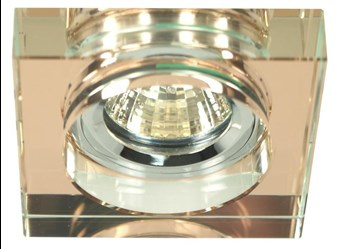 SS-16 CH/BR MR16 CHROMoczko sufitowe  lampa sufitowa STAŁA KWADRATOWA SZKŁO BRĄZOWE