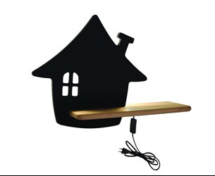 HOUSE LAMPA KINKIET 4W LED 4000K KP IQ KIDS Z PRZEWODEM Z WŁ. I WTYCZKĄ CZARNY