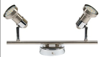 ARKON LAMPA SUFITOWA LISTWA 2X50W GU10 SAT NIKIEL+CHROM BEZ ŻARÓWEK