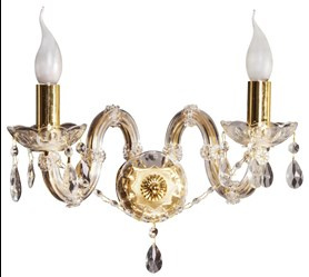 MARIA TERESA LAMPA KINKIET 2X40W E14 ZŁOTY