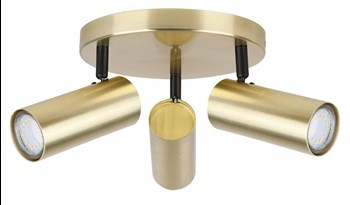 Colly lampa sufitowa mosiądz 3x15w gu10 klosz mosiądz