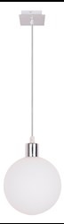 Oden lampa wisząca chromowy 1x40w g9 klosz biały 15cm