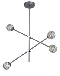 PAKSOS LAMPA WISZĄCA 4XMAX 5W G9 LED SZARY APETI