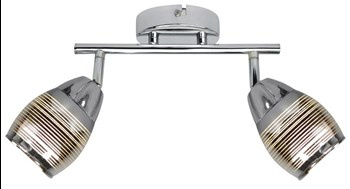 MILTON LAMPA SUFITOWA LISTWA 2X10W E14 LED CHROM