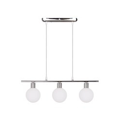 Oden lampa wisząca chromowy 3x40w g9 klosz biały