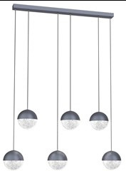 FURNI LAMPA WISZĄCA 6X5W LED SZARY 4000K APETI