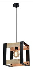 Varna lampa wisząca czarny 1x40w e27 klosz czarny