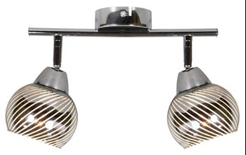 FORT LAMPA SUFITOWA LISTWA 2X10W E14 LED CHROM