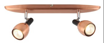 CROSS LAMPA SUFITOWA LISTWA 2X50W GU10 MIEDZIANY