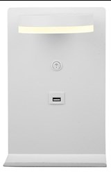 COMPACT LAMPA KINKIET 4W LED BIAŁY + ŁADOWARKA USB