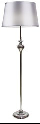 PRIMA LAMPA PODŁOGOWA CHROMOWY 1X60 E27 ABAŻUR SREBRNY