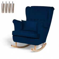 Uszak Bujany Granatowy + Poduszka + Nogi