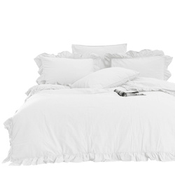 Pościel bawełniana OPTIC WHITE/160x200(P) STONEWASHED