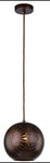 SFINKS LAMPA WISZĄCA 25 KULA S 1X60W E27 AŻUROWY BRĄZOWY