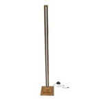 ALSET LAMPA PODŁOGOWA DREWNO DĄB + CZARNY 1X18W LED 4000